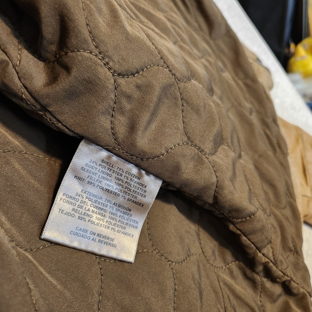 Levis Field Jacket Mens Large Brown Quilted Lined Canvas Utility Coat RN115307 - Picture 5 of 5